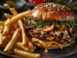 Burger aux champignons et fromage fondant : Recette savoureuse et facile