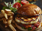 Burger végétarien au halloumi : Recette facile et savoureuse