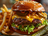 Cheeseburger maison façon diner américain : Recette facile et savoureuse