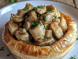 Découvrez Comment Préparer un Vol-au-Vent au Poulet et Champignons Éblouissant : Recette Rapide et Savoureuse pour un Dîner Gourmand