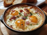 Découvrez la Recette Réconfortante : Œufs Cocotte au Reblochon et Lardons, un Délice Irresistible