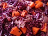 Facile : Chou rouge et potiron aux oignons et pommes