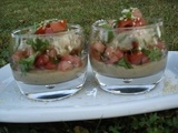Facile : Verrine de caviar d’aubergine et tomate fraîche savoureuse