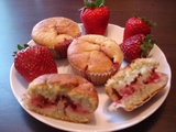 Muffins au thé matcha et aux fraises