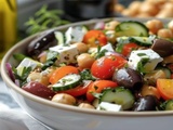 Salade Grecque Énergisante aux Pois Chiches