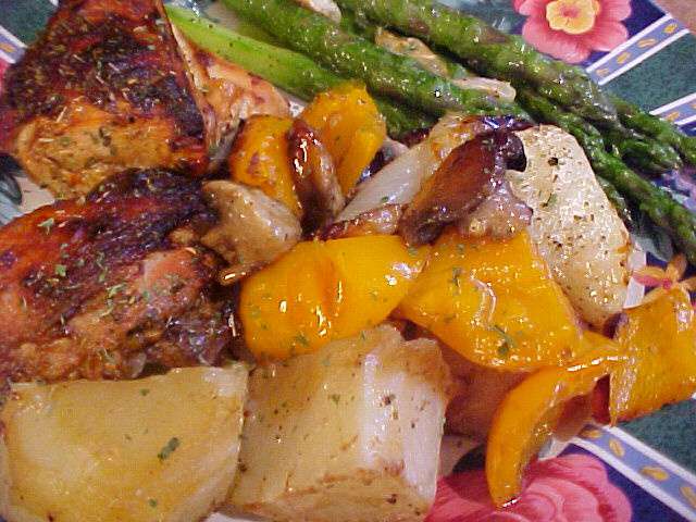 Recettes de Poulet rôti et Légumes - 2