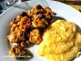 Tajine de poulet express et polenta, sans gluten