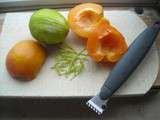 Abricot confits au rhum, citron vert et gingembre