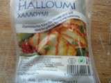 Halloumi grillé, salade de brocoli et sauce au yaourth
