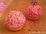 Muffins chocolat blanc et pralines roses #octobrerose