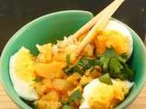 Curry de chou fleur aux œufs durs