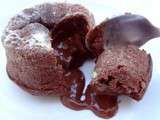 Coulant chocolat noir coeur de rocher