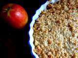 Crumble sans gluten aux pommes, abricot et gingembre