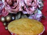 Muffins à la rose et cranberries