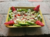Salade d’asperges fraises avocat et feta