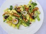 Salade de poulet mariné au gingembre et citron