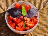 Salade de tomate et fraises