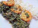 Sauce épinards crevettes et poisson fumé (Gabon)