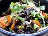 Wok de légumes aux champignons noirs