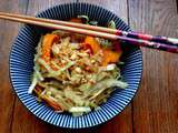 Wok de nouilles et légumes à l’asiatique