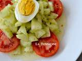 Salade tunisienne de concombre – Slatet faqous