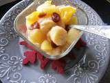 Compote pomme banane orange et cranberries
