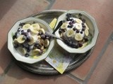 Porridge avec banane et myrtilles