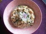 Salade de céréales à la sauce crémeuse oignon-ciboulette