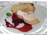 Bloc de foie gras d'oie, salade de betterave crue et reduction de pinot noir