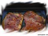 Côte et grillade de porc marinees au barbecue
