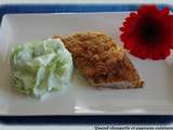 Escalopes de veau panees, salade de concombre ( et la variante : Cordon bleu)