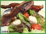 Salade composee : poulet/lard grille/ salade verte