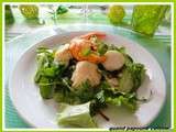 Salades melangees aux fruits de mer