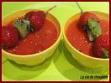 Soupe de fraises, kiwis et citron vert