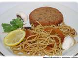 Spaghettis facon thaï : carottes, champignons, citron et cacahuetes