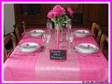 Table rose fushia fete des mamans
