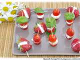 Tomates cerises et fraises mozzarella