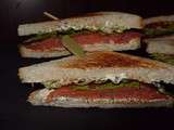 Club sandwich au saumon fumé