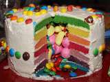 Rainbow cake piñata