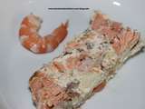 Terrine de poissons {coquilles Saint-Jacques, saumon, crevettes}
