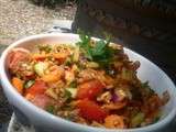 Salade de riz aux légumes colorés