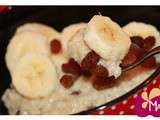 Porridge maison – banane & raisins secs