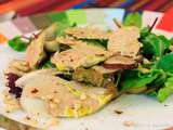 Salade de cèpes avec le foie gras Labeyrie