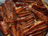 Tarte tatin aux carottes, chèvre et miel