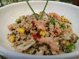 Salade de quinoa-boulgour aux fruits de mer - Les recettes de mimi
