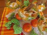 Salade de fruits d'hiver, fromage blanc et épices pour pain d'épices