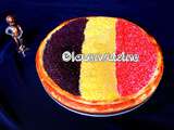Belgium flag cheesecake