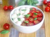Salade tomate mozzarella au basilic