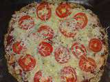 2 pizzas lchf avec graines de lin et fromage râpé