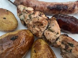 Brochettes de dinde moelleuses, marinade citron et estragon